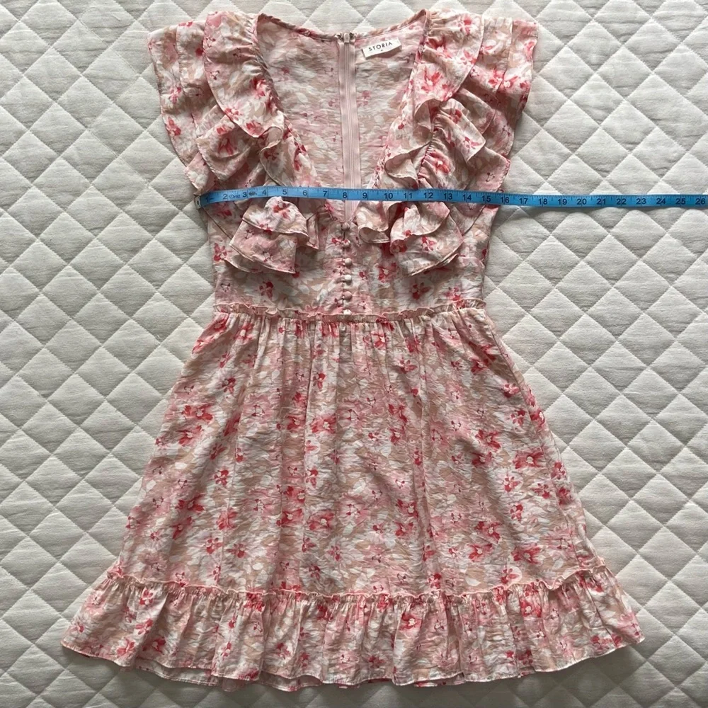🌸 Storia, Prosecco Rosé Ruffled Mini Dress - Picture 14 of 16